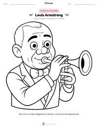 Anteprima della scheda stampabile di Louis Armstrong