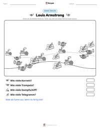 Louis Armstrong druckbare Arbeitsblatt Vorschau