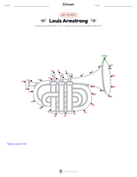 Louis Armstrong printable worksheet preview