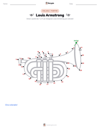 Anteprima della scheda stampabile di Louis Armstrong