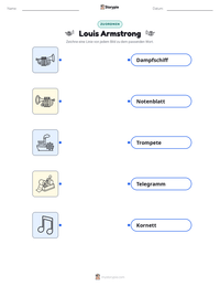 Louis Armstrong druckbare Arbeitsblatt Vorschau