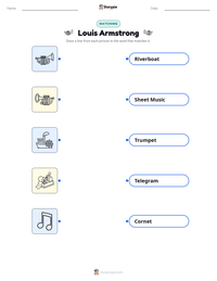 Louis Armstrong printable worksheet preview