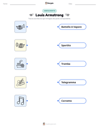 Anteprima della scheda stampabile di Louis Armstrong