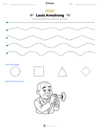 Louis Armstrong printable worksheet preview