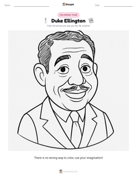 Duke Ellington coloring page for kids