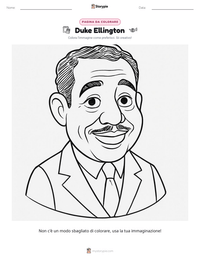 Pagina da colorare di Duke Ellington per bambini