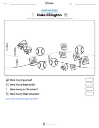Duke Ellington printable worksheet preview