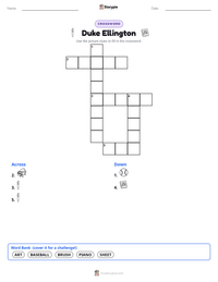 Duke Ellington printable worksheet preview