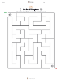 Duke Ellington printable worksheet preview