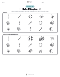 Duke Ellington printable worksheet preview