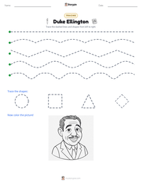 Duke Ellington printable worksheet preview