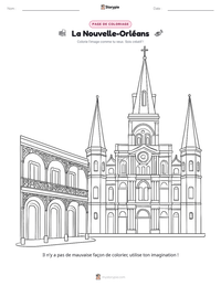 Aperçu de la feuille de travail imprimable La Nouvelle-Orléans