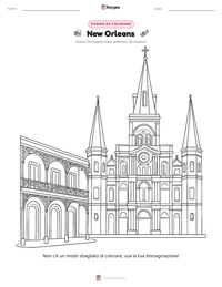 Anteprima della scheda stampabile di New Orleans