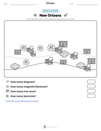 New Orleans printable worksheet preview