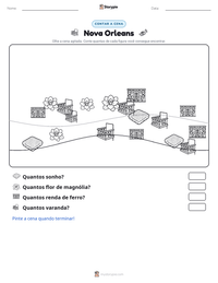 Prévia da folha de atividades imprimível Nova Orleans