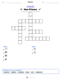 New Orleans printable worksheet preview
