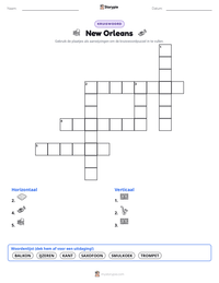 New Orleans afdrukbare werkblad voorbeeld