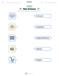 New Orleans printable worksheet preview