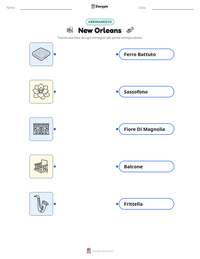 Anteprima della scheda stampabile di New Orleans