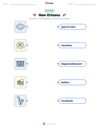 New Orleans afdrukbare werkblad voorbeeld