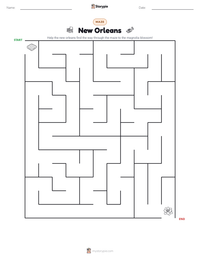 New Orleans printable worksheet preview