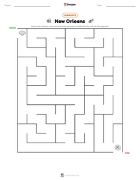 Anteprima della scheda stampabile di New Orleans