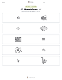 Anteprima della scheda stampabile di New Orleans