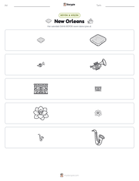 New Orleans yazdırılabilir çalışma sayfası önizlemesi