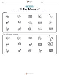 New Orleans printable worksheet preview