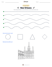 New Orleans druckbare Arbeitsblatt Vorschau