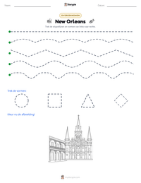 New Orleans afdrukbare werkblad voorbeeld