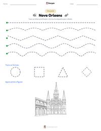 Prévia da folha de atividades imprimível Nova Orleans