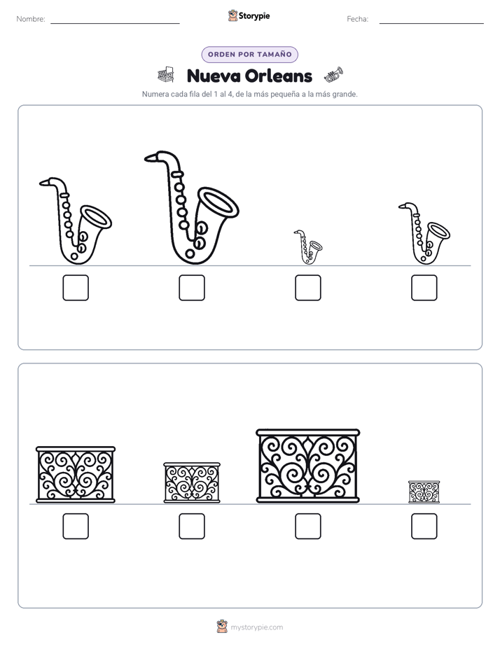 Orden de Tamaños