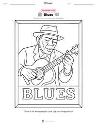 Blues printable worksheet preview