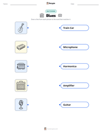 Blues printable worksheet preview