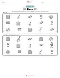 Blues printable worksheet preview