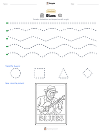 Blues printable worksheet preview