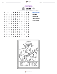 Blues druckbare Arbeitsblatt Vorschau