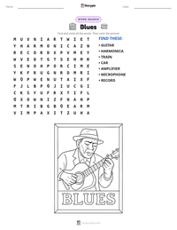 Blues printable worksheet preview