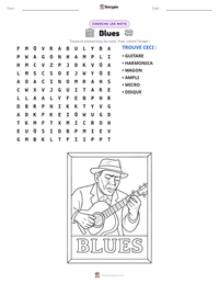 Aperçu de la feuille de travail imprimable Blues