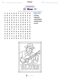 Blues afdrukbare werkblad voorbeeld