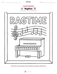 Prabaca lembar kerja cetak Ragtime