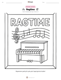 Ragtime yazdırılabilir çalışma sayfası önizlemesi