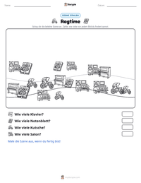 Ragtime druckbare Arbeitsblatt Vorschau