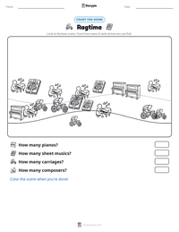 Ragtime printable worksheet preview