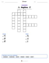 Ragtime printable worksheet preview