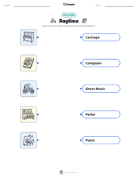 Ragtime printable worksheet preview