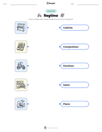 Aperçu de la feuille de travail imprimable Ragtime