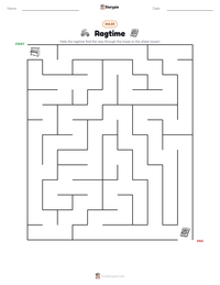 Ragtime printable worksheet preview