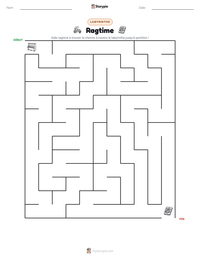 Aperçu de la feuille de travail imprimable Ragtime